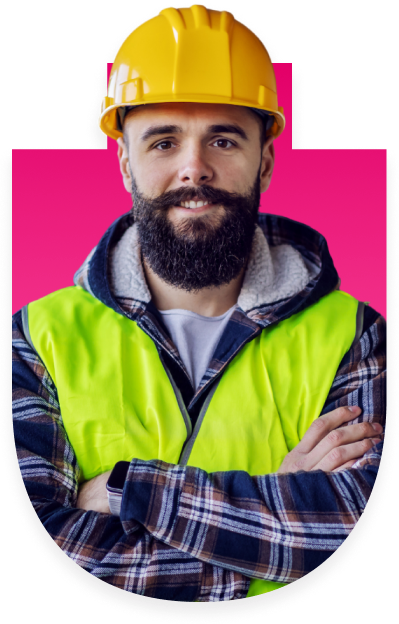 Homem representando solução de saúde e segurança do trabalho da Sistema Escudo
